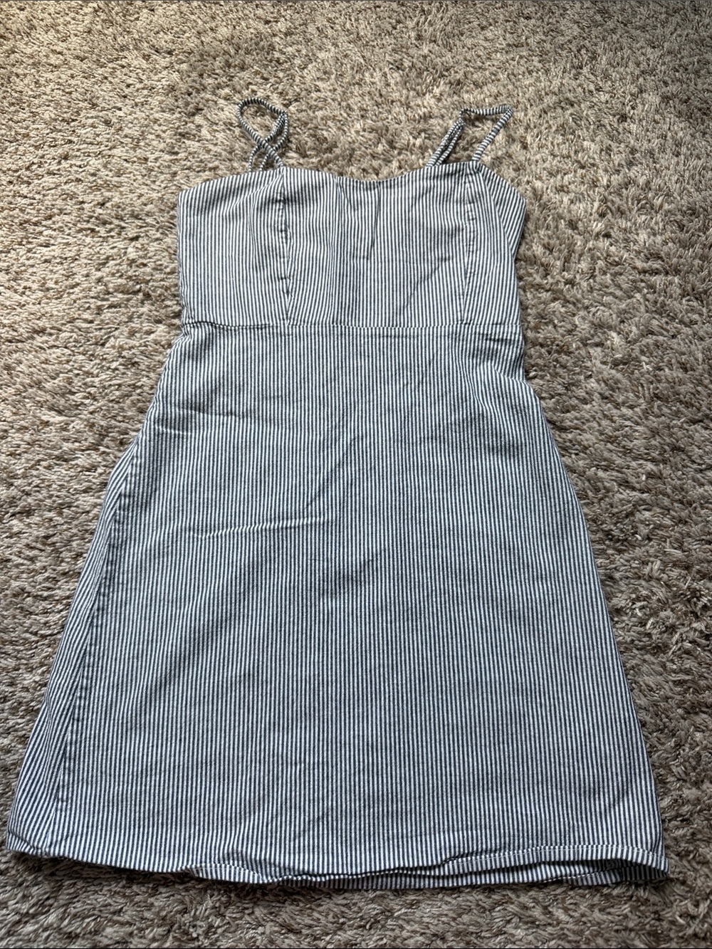 Brandy Melville Black and White Striped Mini Dress - Picture 1 of 2